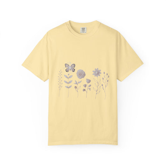 Floral Cottagecore T-shirt, Botanical Nature Wildflower Tee