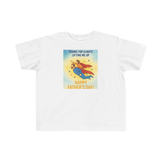 Father's Day Superhero Toddler Tee, Cute Kids T-Shirt, Gift for Dads, Birthday Shirt, Fun Kids Apparel, Playful Family Outfit