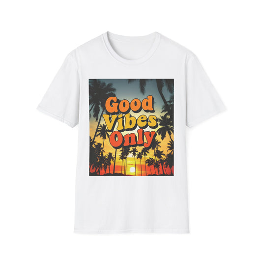 Good Vibes Only Unisex T-Shirt, Positive Quote Tee, Graphic Tee for Men and Women, Inspirational Shirt, Casual Top
