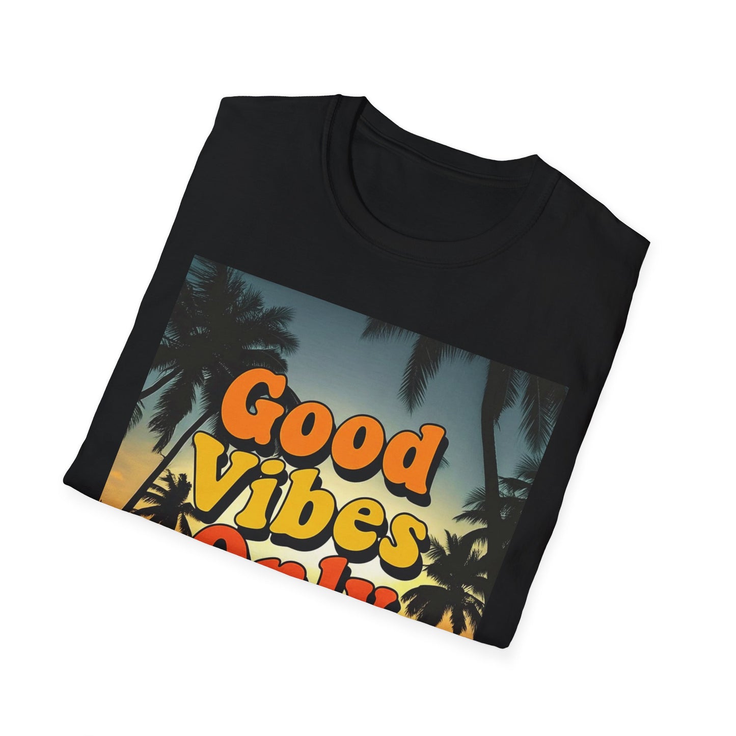 Good Vibes Only Unisex T-Shirt, Positive Quote Tee, Graphic Tee for Men and Women, Inspirational Shirt, Casual Top