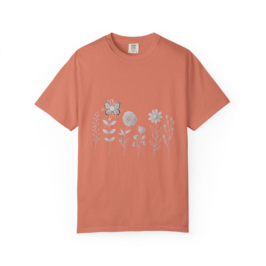 Floral Cottagecore T-shirt, Botanical Nature Wildflower Tee
