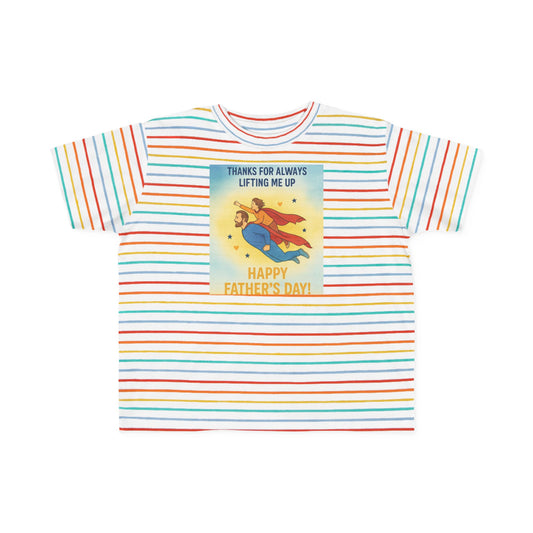 Father's Day Superhero Toddler Tee, Cute Kids T-Shirt, Gift for Dads, Birthday Shirt, Fun Kids Apparel, Playful Family Outfit